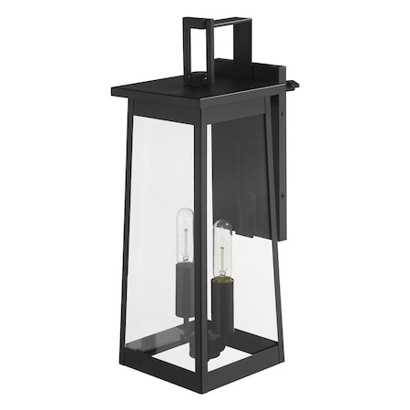Estallar 23.5 x 8 x 9 in. Alden 2-Light Matte Black Wall Light ES3090906
